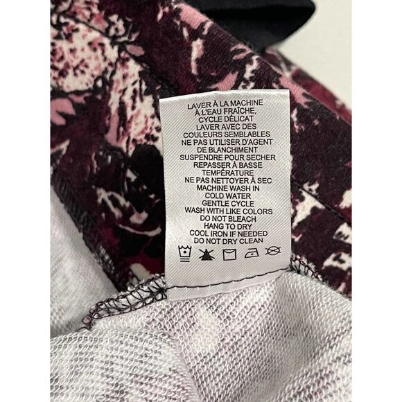 Joie Caleigh Floral Paisley Printed Sweatshirt Thumbhole Burgundy Red Medium - Picture 9 of 12